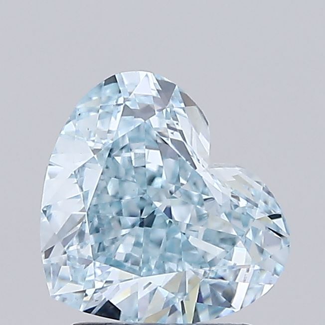 2.20 ct Heart lab grown diamond Fancy Vivid Blue VS1
