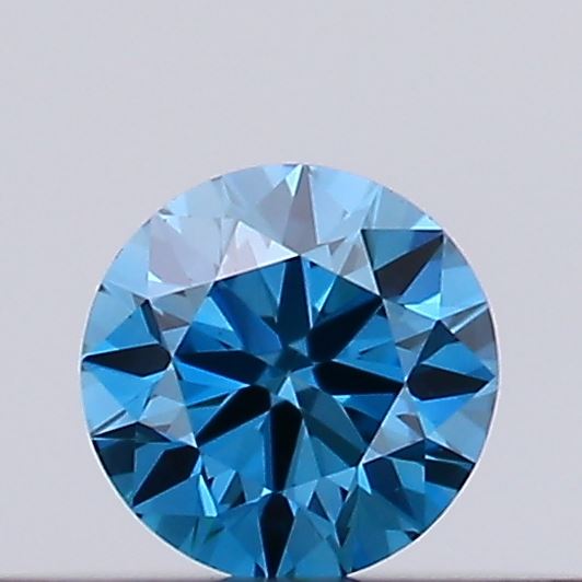 Actual 0.15 carat Vivid Blue Round lab-grown diamond