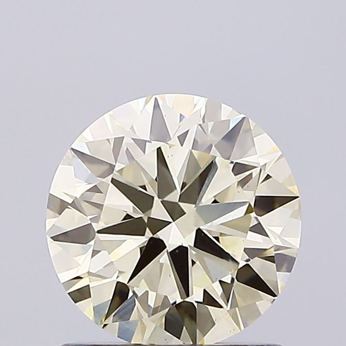 Actual 1.04 carat Light Yellow Round lab-grown diamond