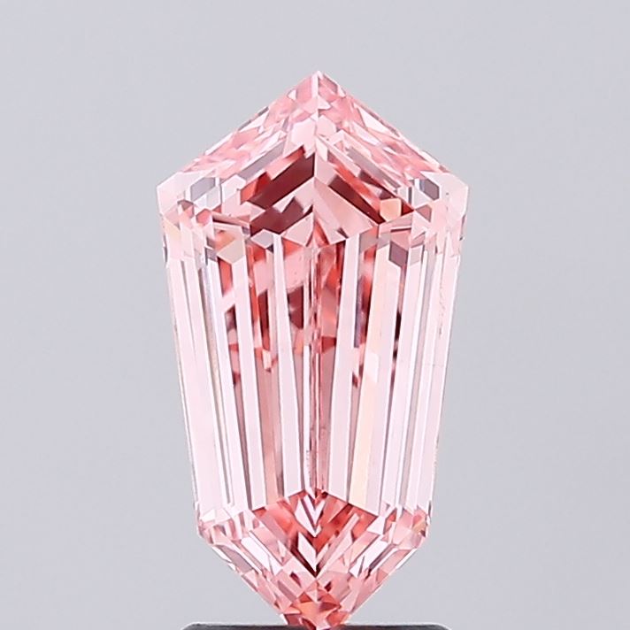 2.84 ct Hexagonal lab grown diamond Fancy Vivid Pink VS2