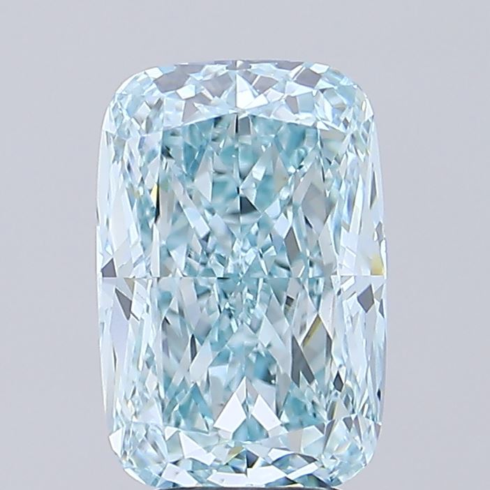 Cushion Modified 5.02ct Fancy Intense BLUISH GREEN VVS2