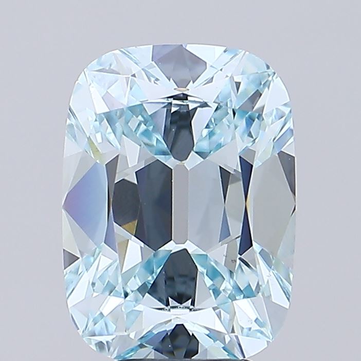 Old Miner 5.01ct Fancy Intense GREENISH BLUE VS1