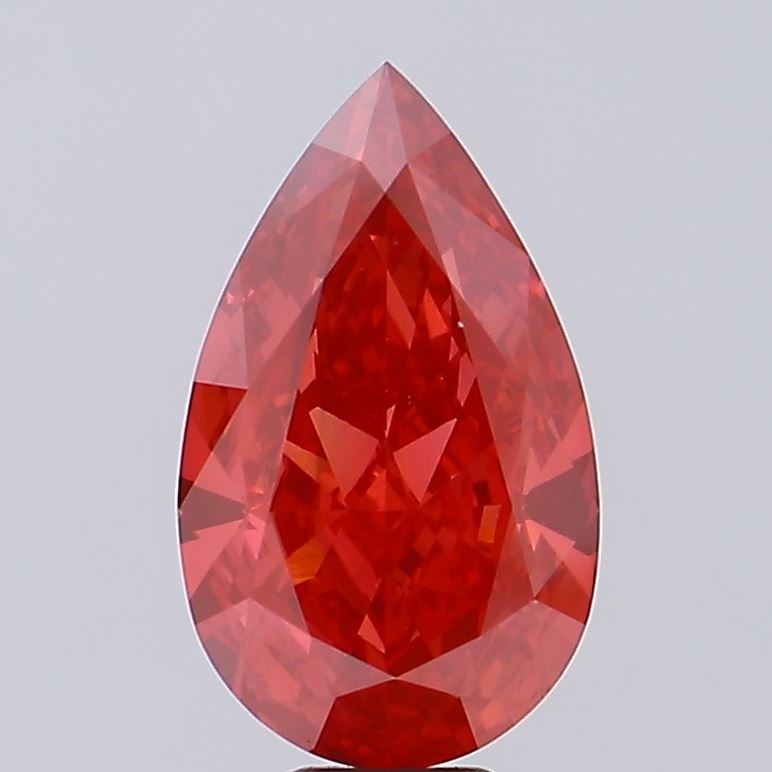 Pear 8.52ct Fancy Vivid Red VS1
