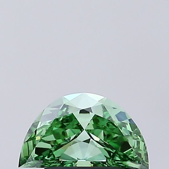 1.03 ct Half Moon lab grown diamond Fancy Vivid Green VS1