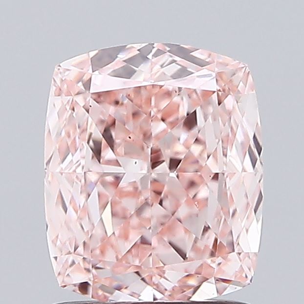 1.46 ct Cushion lab grown diamond Fancy Intense Pink VS1