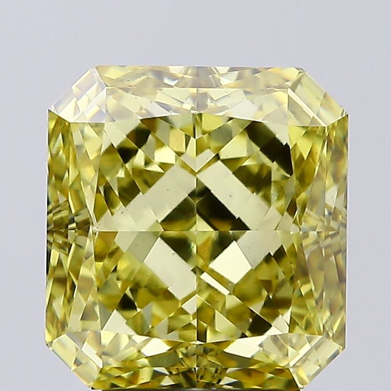4.0ct Radiant Fancy Intense Yellow VS1