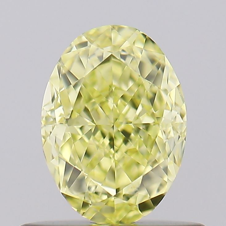 0.74ct Fancy Yellow Oval Natural Diamond