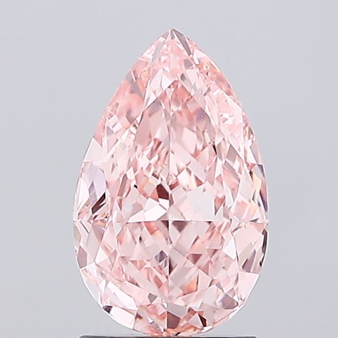 1.95 ct Pear lab grown diamond Fancy Vivid Pink VVS2