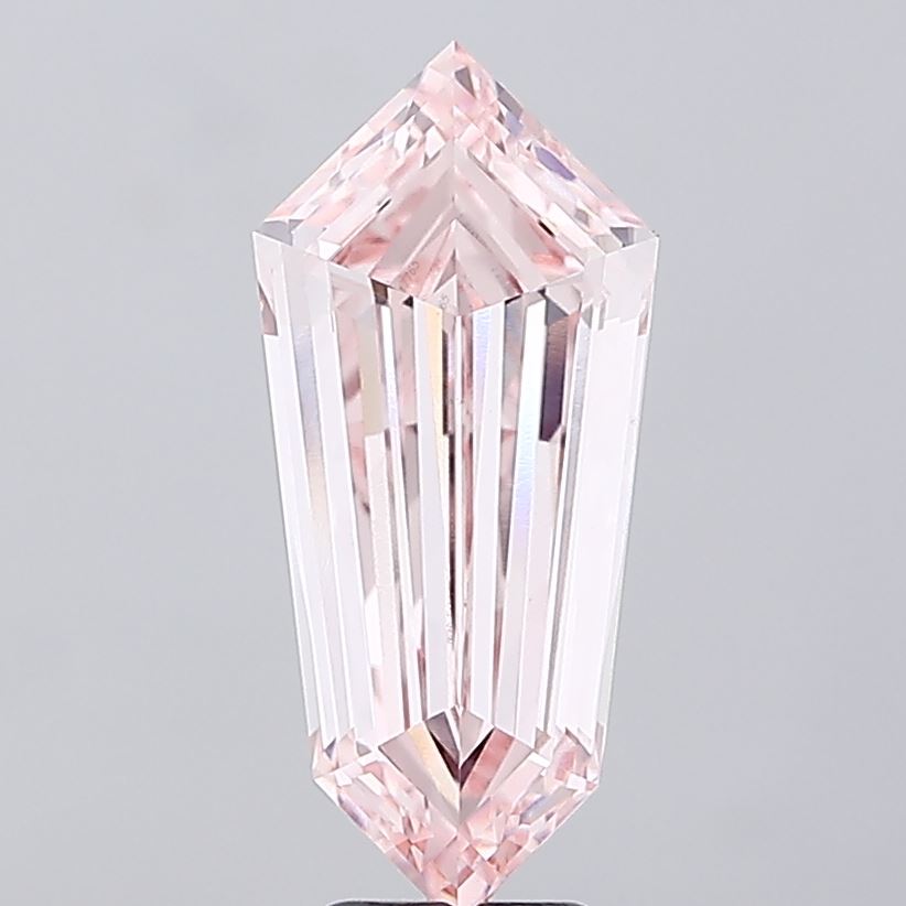 7.15 ct Hexagonal lab grown diamond Fancy Intense Pink VS1