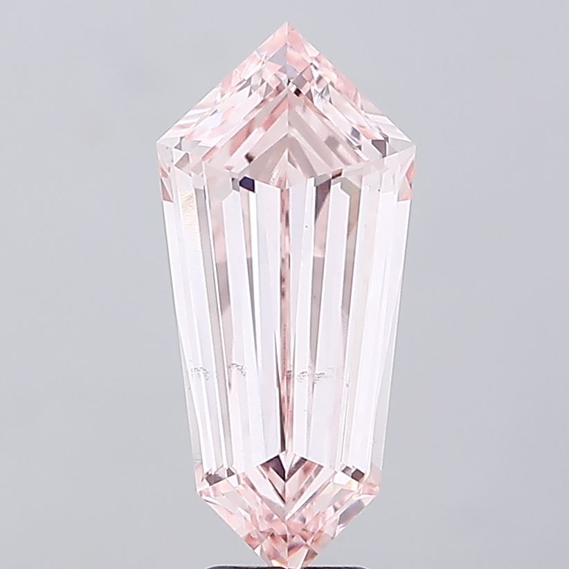 7.12 ct Hexagonal lab grown diamond Fancy Intense Pink VS2