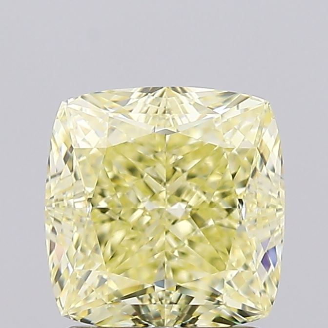2.02ct Fancy Yellow Cushion Natural Diamond
