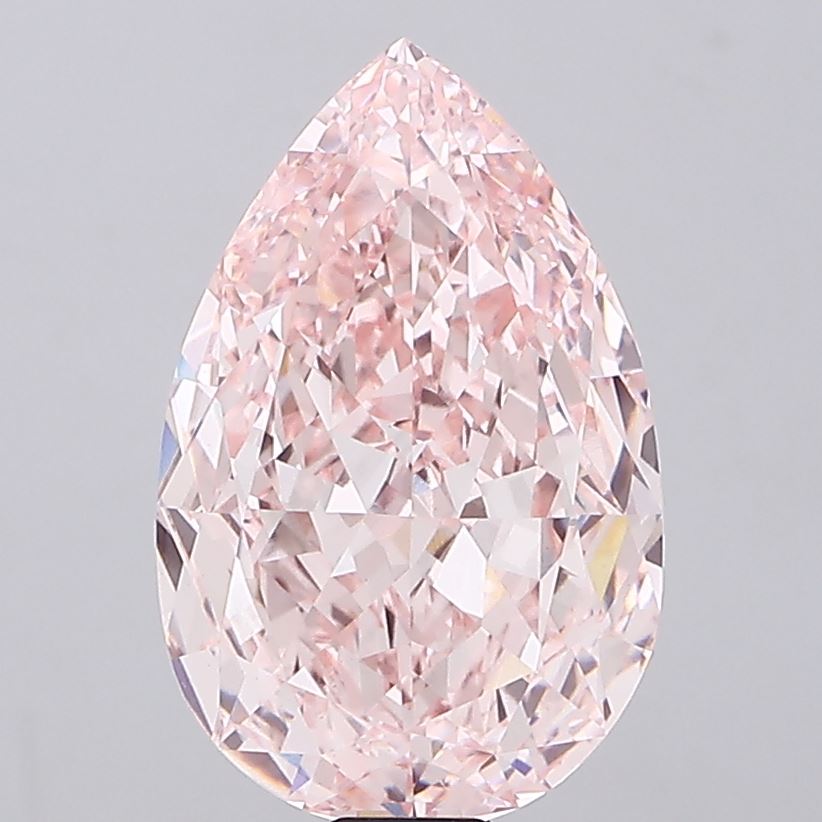 41.06 ct Pear lab grown diamond Fancy Intense Pink VS1