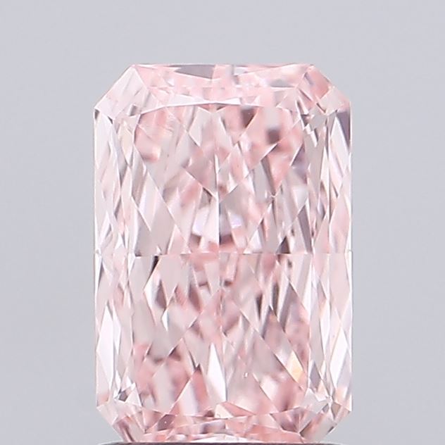 0.99 ct Radiant lab grown diamond Fancy Vivid Pink VS1