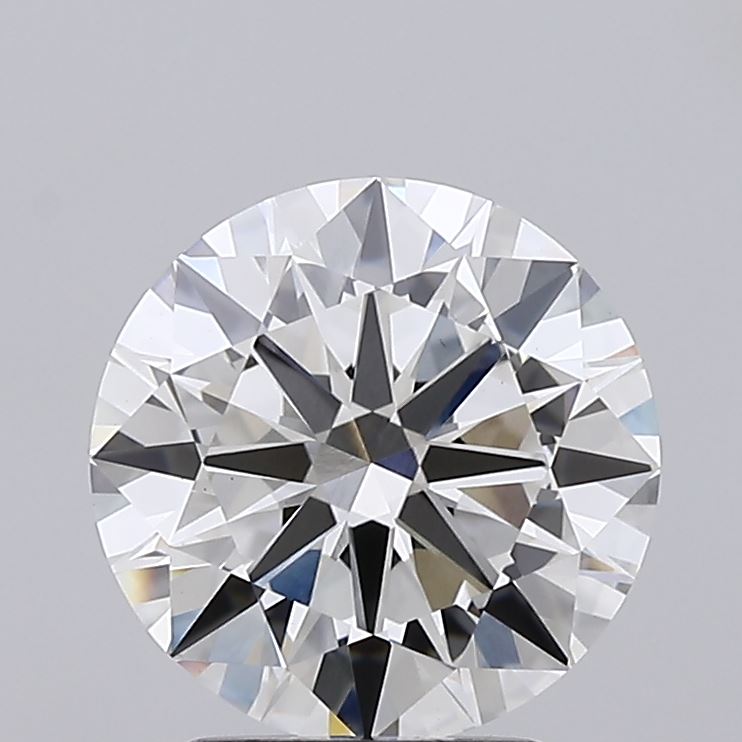 Actual 2.51 carat H Round lab-grown diamond