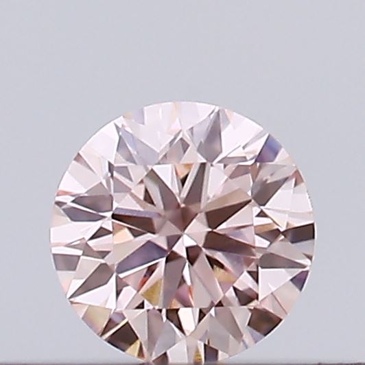 Actual 0.17 carat Fancy Pink Round lab-grown diamond