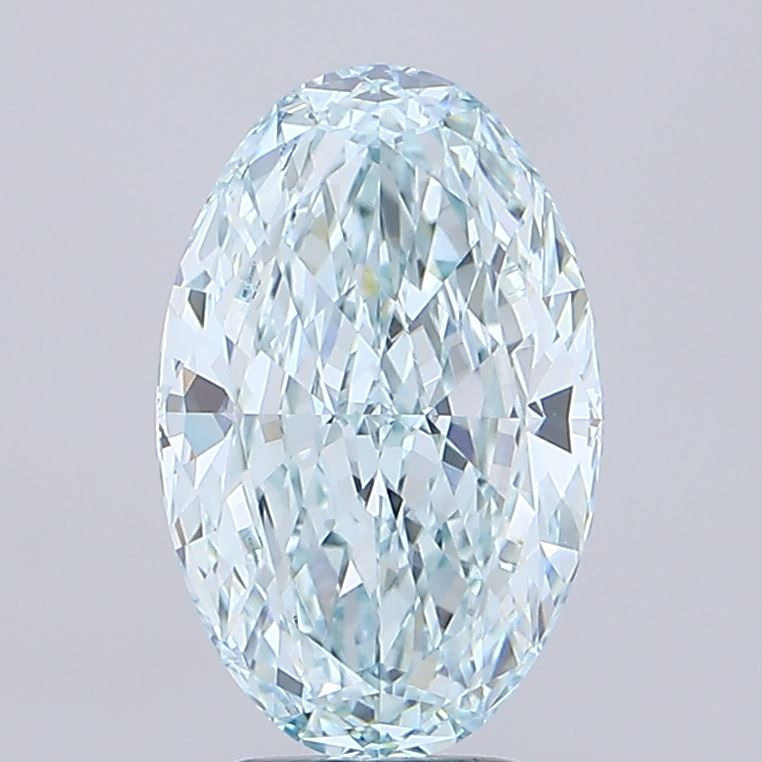 Oval 5.03ct Fancy Intense BLUISH GREEN VVS2