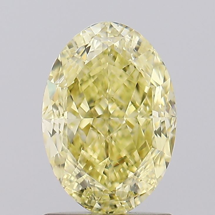 1.74ct Fancy Yellow Oval Natural Diamond