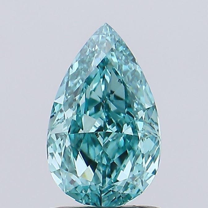 1.1ct Pear Fancy Intense Green VS2