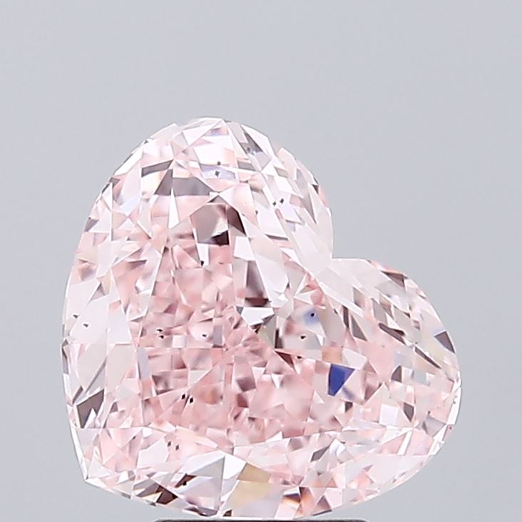 4.76 ct Heart lab grown diamond Fancy Vivid Pink SI1