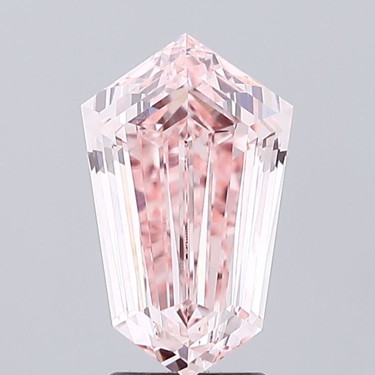 4.02 ct Hexagonal lab grown diamond Fancy Intense Pink VVS2