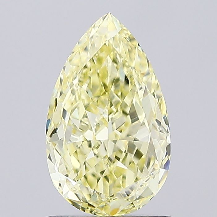 1.49 ct Pear lab grown diamond Fancy Intense Yellow VVS2