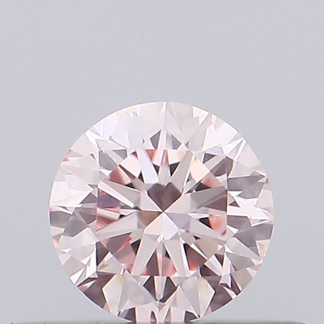 Actual 0.33 carat Intense Pink Round lab-grown diamond