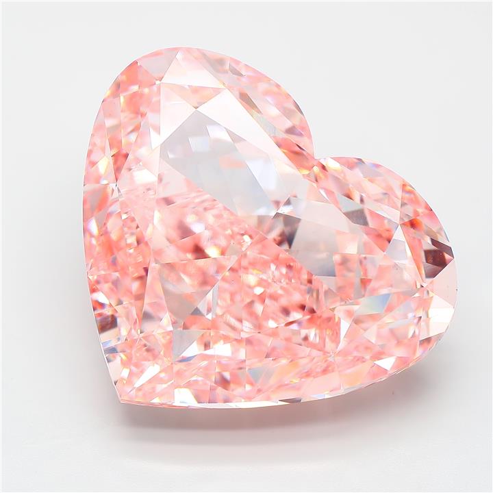 47.10 ct Heart lab grown diamond Fancy Intense Pink VS1
